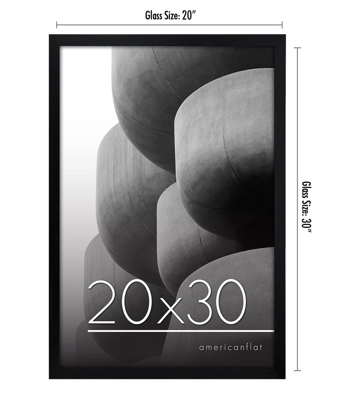 Americanflat slim black frame highlights memories with a modern, unobtrusive molding.