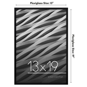 Slim black frame with slim molding to elevate wall decor