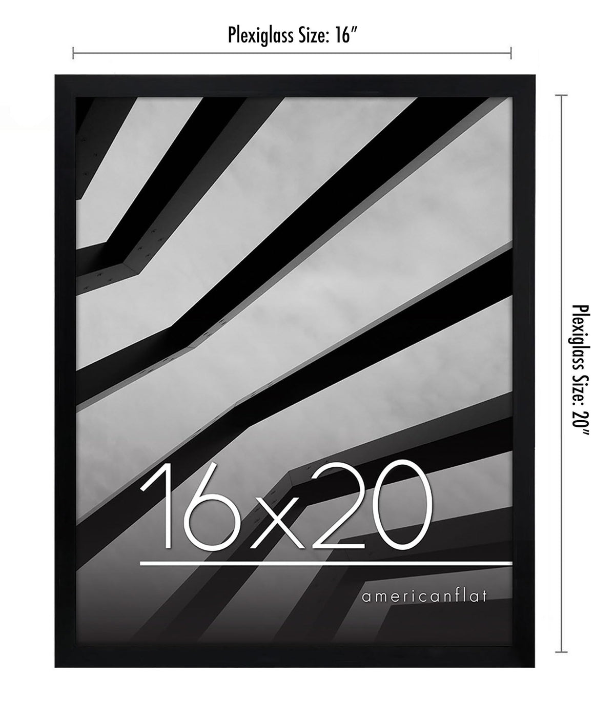 Americanflat slim black frame showcasing a modern border