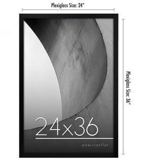 Americanflat slim molding on the black frame adds a refined, contemporary touch.