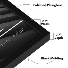 Americanflat slim molding frame suits modern interiors without crowding walls.