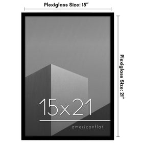 Americanflat streamline collection black frame with slim molding for modern wall decor.