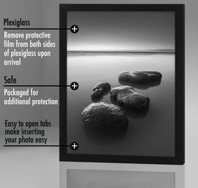Americanflat backboard keeps photos securely in place.