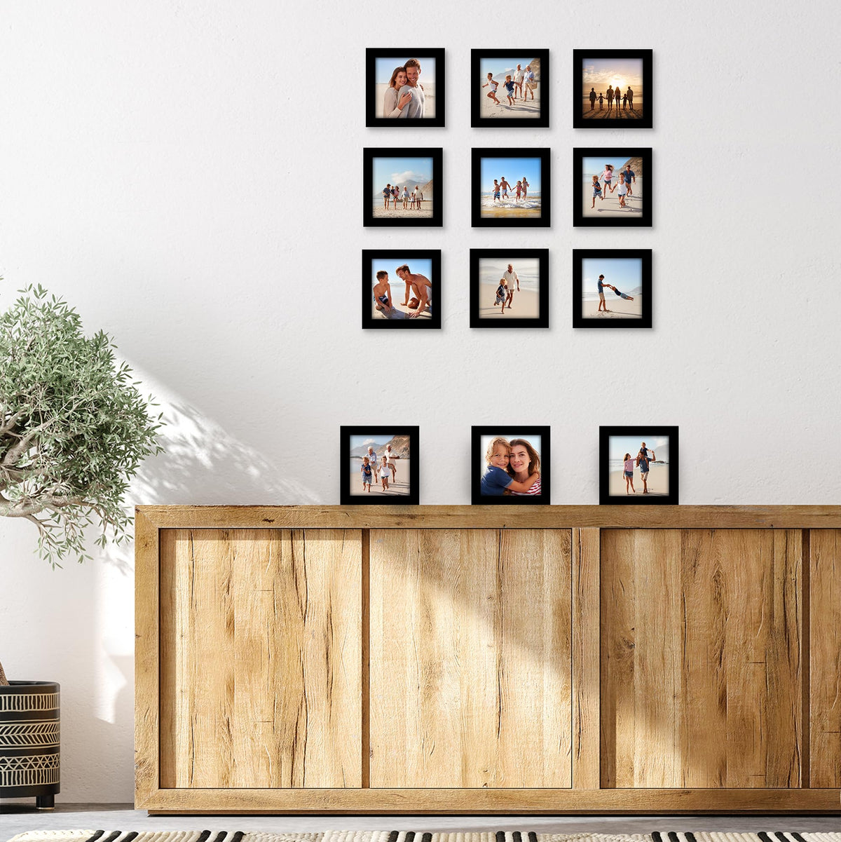Americanflat tabletop easel stand supports convenient desk or shelf display.