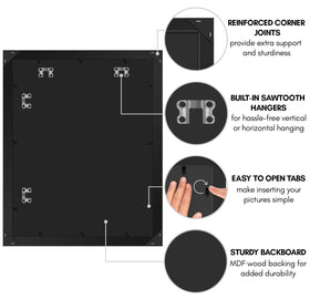 Americanflat turn buttons enable quick, tool-free photo swapping.