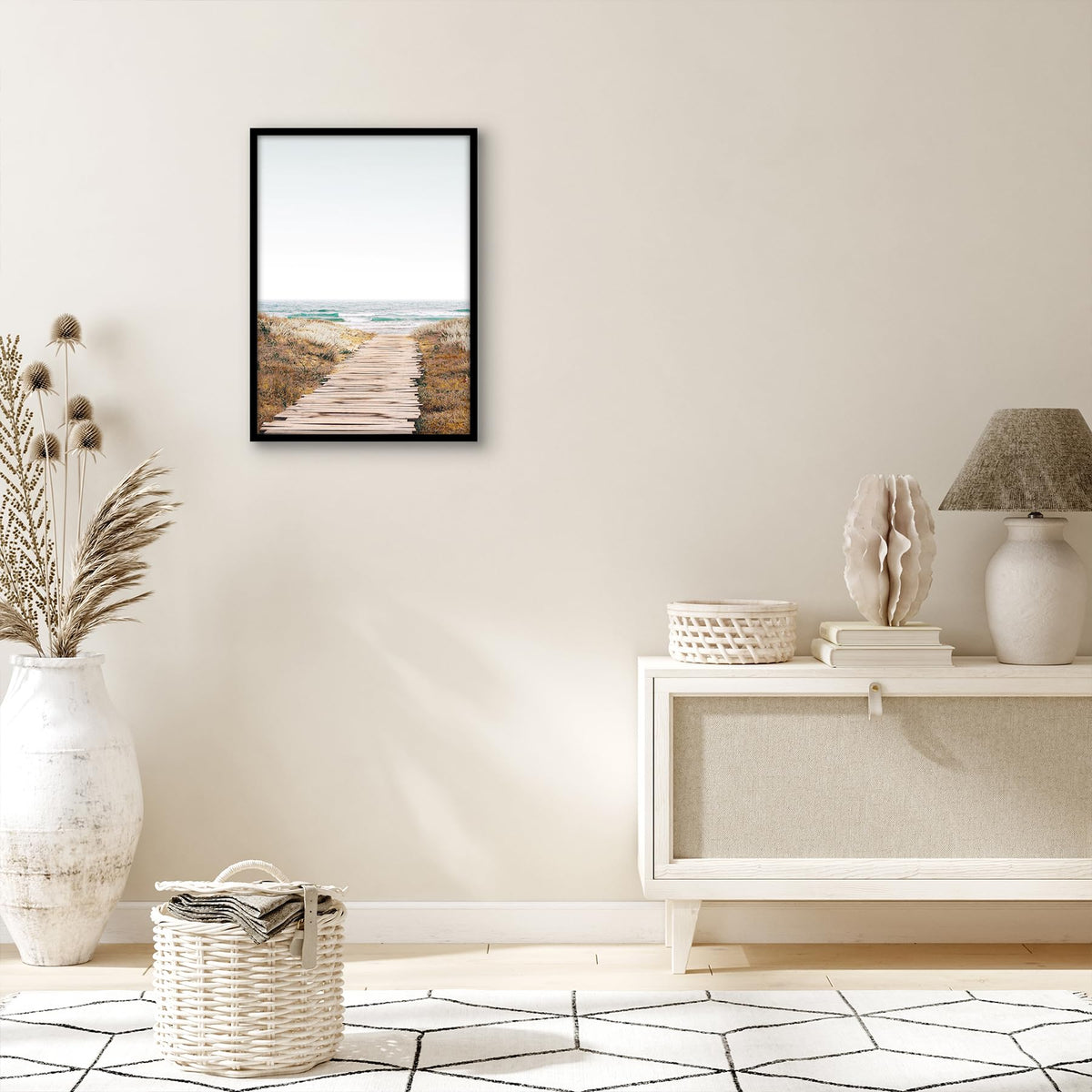 Americanflat frame shown on wall in vertical and horizontal orientations.