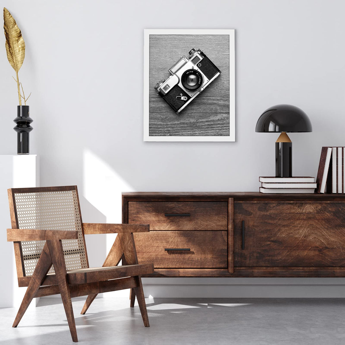 Americanflat vertical or horizontal hanging hardware enables flexible wall layouts