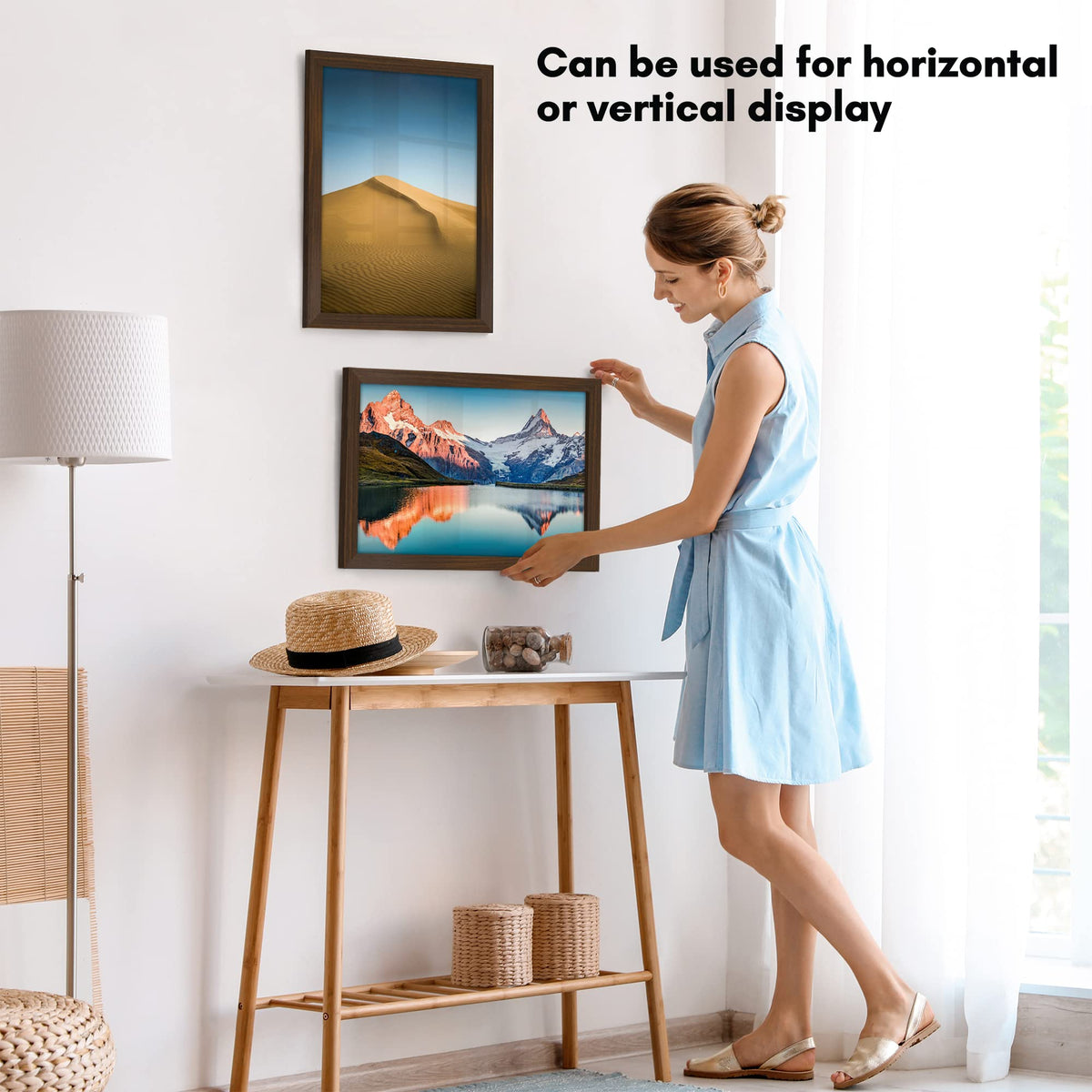 Americanflat wall-ready frame for versatile gallery-style display