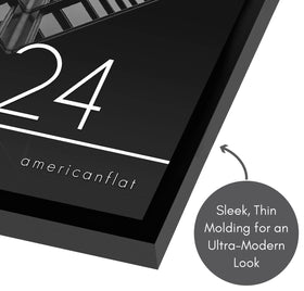 Americanflat wall display frame supports vertical or horizontal layouts on walls
