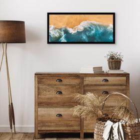 Americanflat wall display frame shown vertical and horizontal on wall