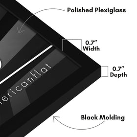 Americanflat frame includes hanging hardware for quick, secure wall mounting.
