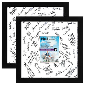 Americanflat wedding signature frame 14x14, set of 2, black finish for timeless display.