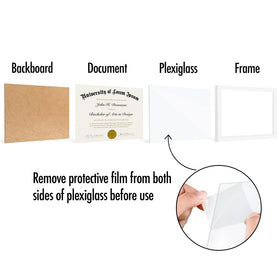 Americanflat white diploma frame back and sturdy construction