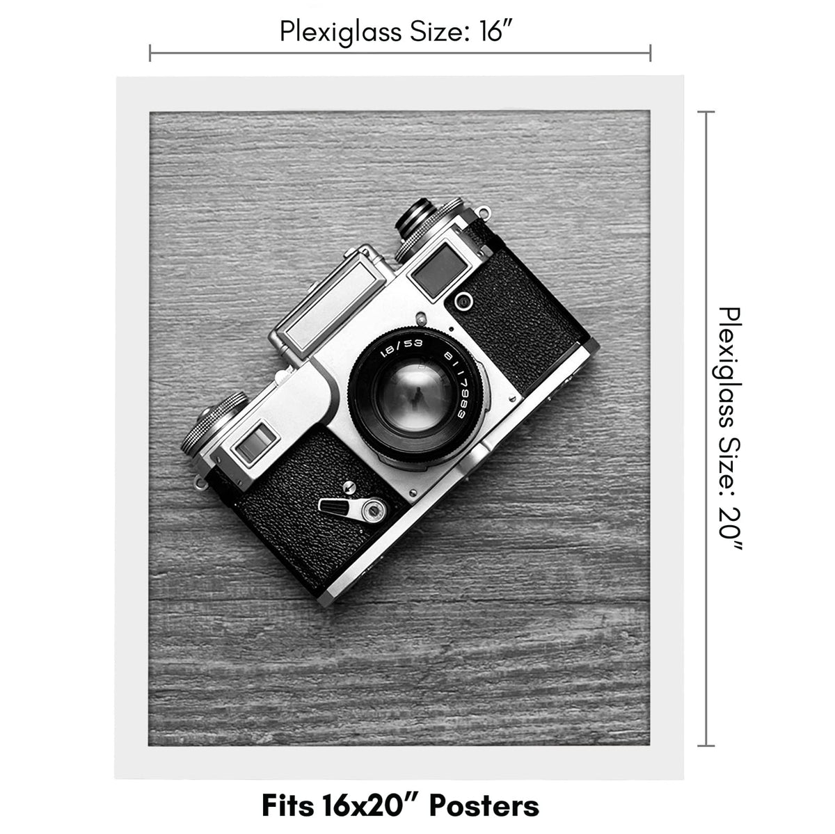 Americanflat white frame with polished plexiglass front preserves photos while reducing glare