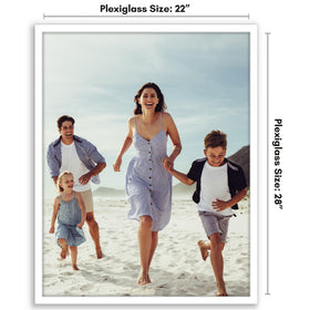 White frame with slim molding adds modern elegance to artwork and photos
