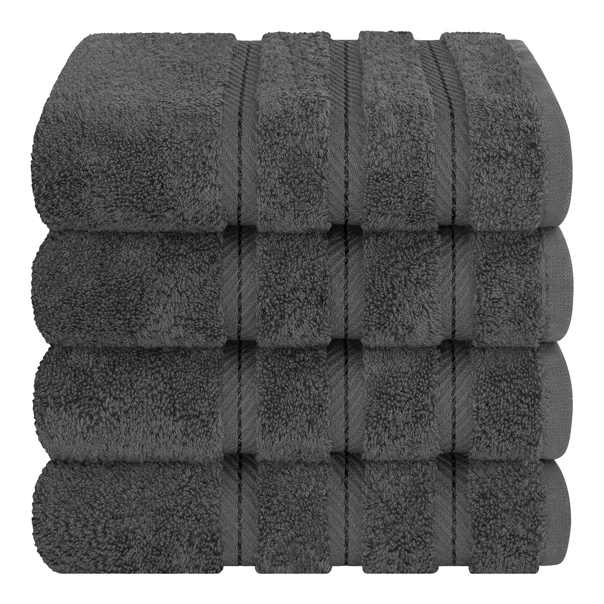 American Soft Linen dark gray hand towel 16x28 ideal for guest baths and routines