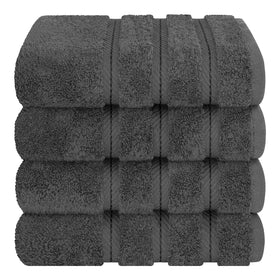 American Soft Linen dark gray hand towel 16x28 ideal for guest baths and routines