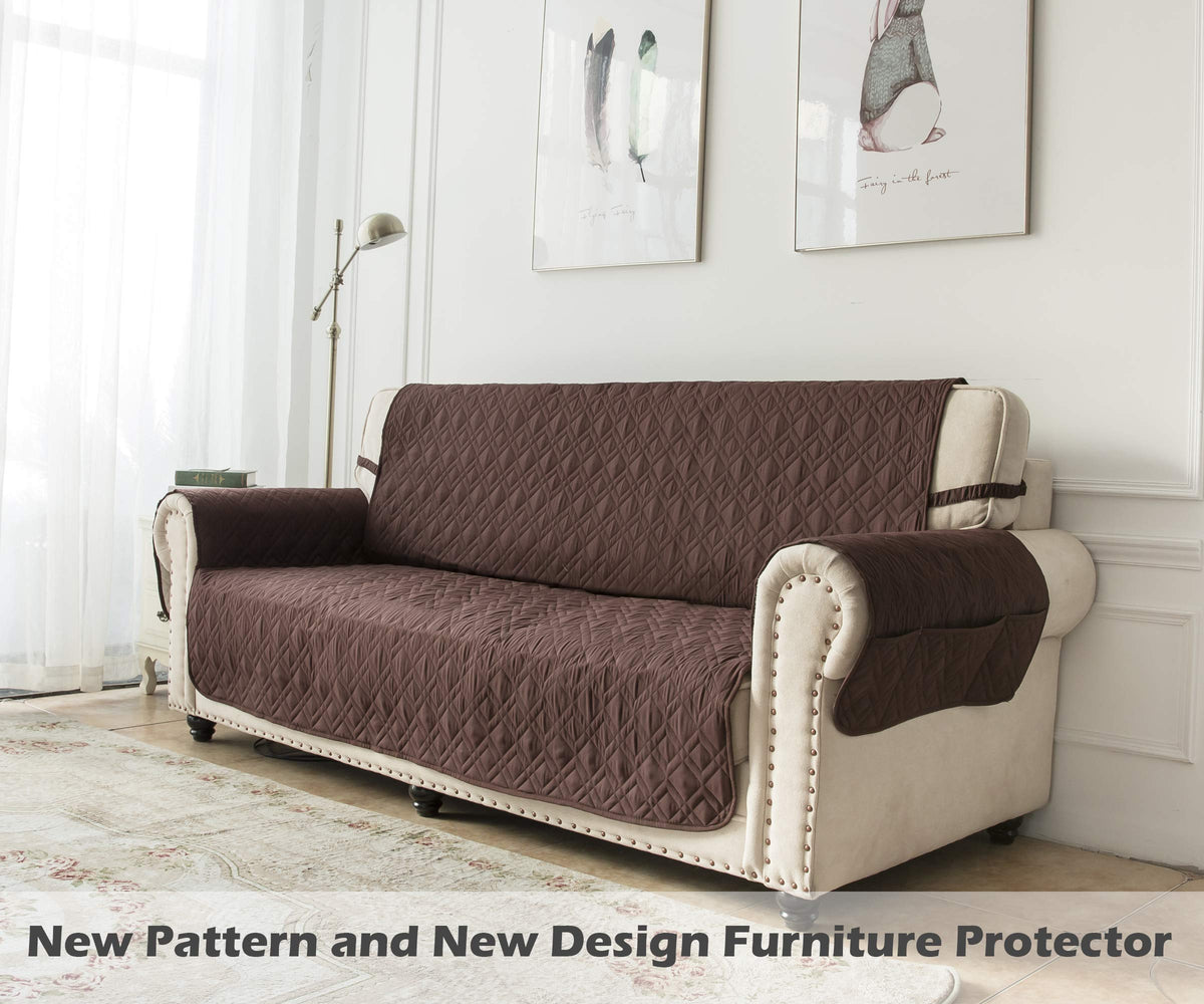 Ameritex chocolate recliner cover enhances room style.