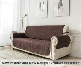 Ameritex chocolate recliner cover enhances room style.