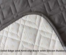 Ameritex five-layer quilted protector guards against stains and everyday wear.