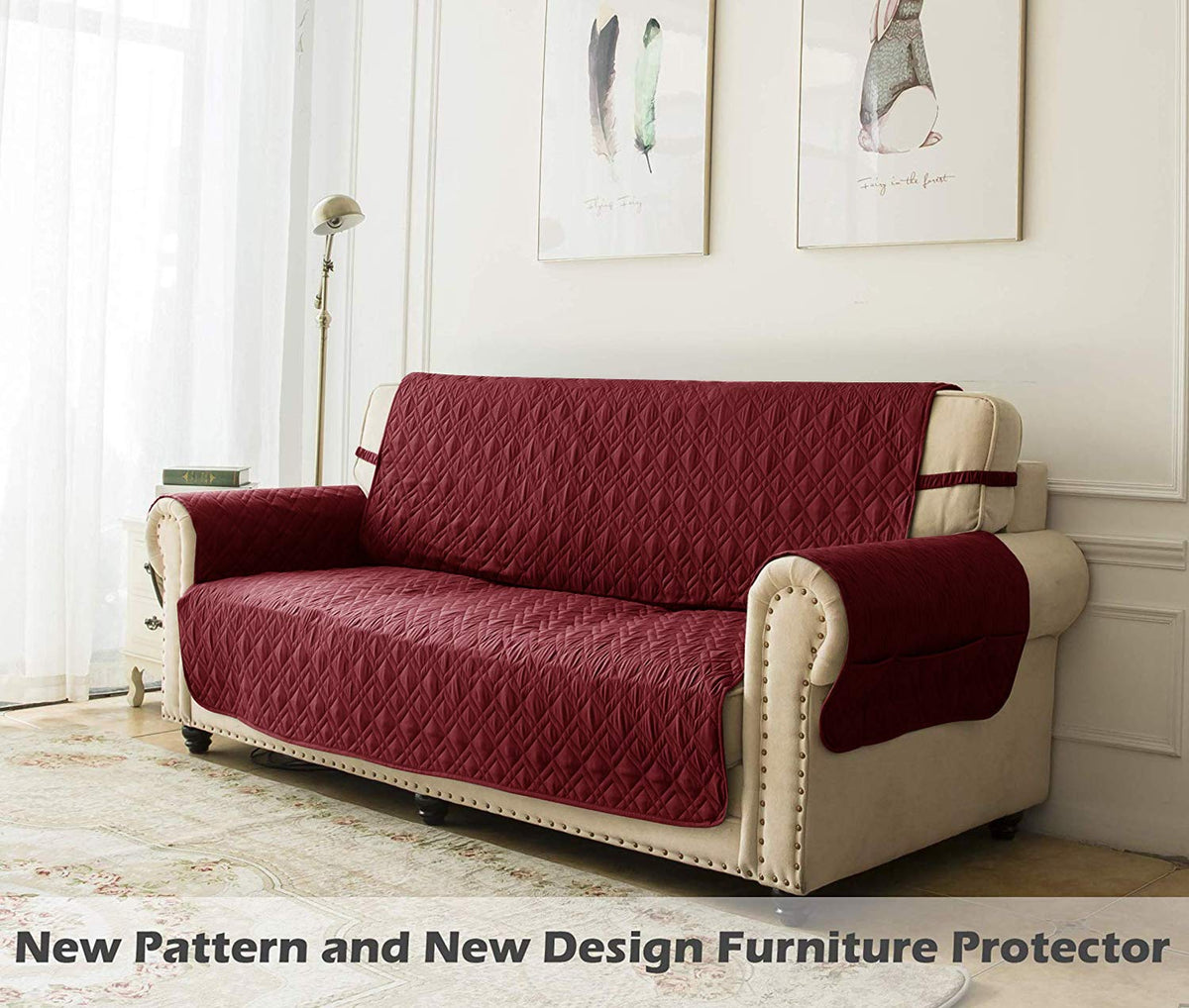 Measuring guide image for Ameritex recliner cover compatibility