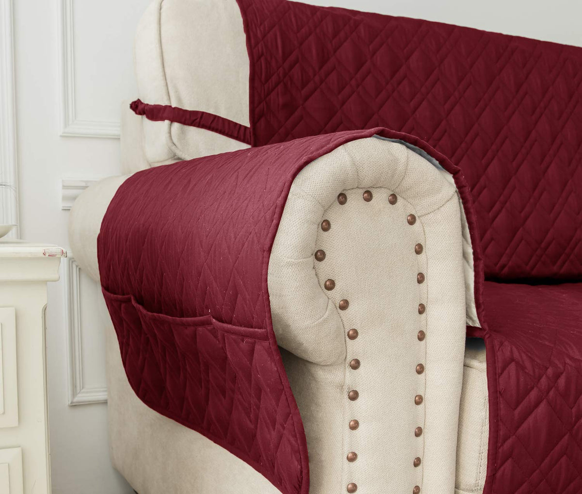 Ameritex recliner cover with side storage pockets for remotes