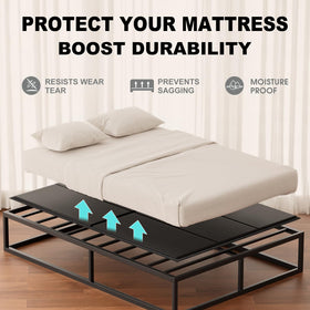 Ameruse Queen Bunkie Board noise-dampening textile reduces frame friction for calmer nights.