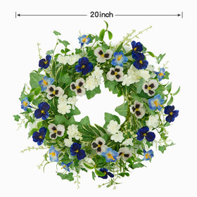 AMF0RESJ wreath closeup showing lifelike petals and greenery