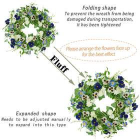 AMF0RESJ wreath hanging on a front door for curb appeal
