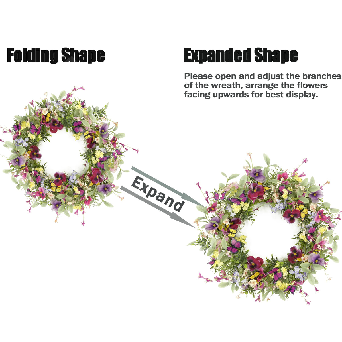 AMF0RESJ wreath suitable for indoor or sheltered outdoor spaces