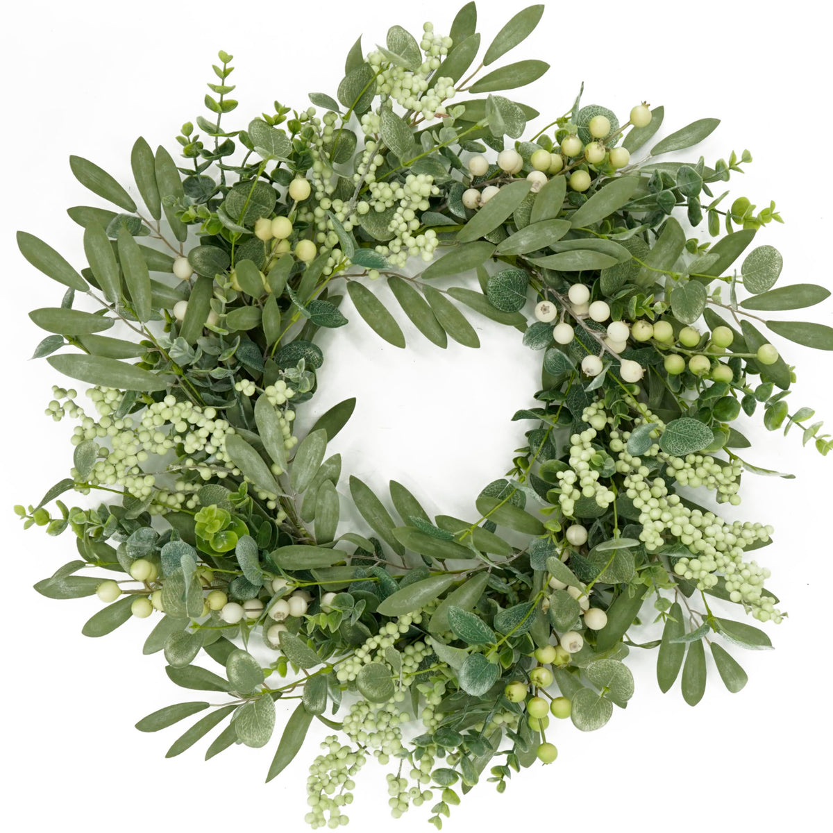 AMF0RESJ green eucalyptus wreath for front door adds curb appeal