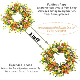 AMF0RESJ packaging in white gift box protects the wreath during shipping.