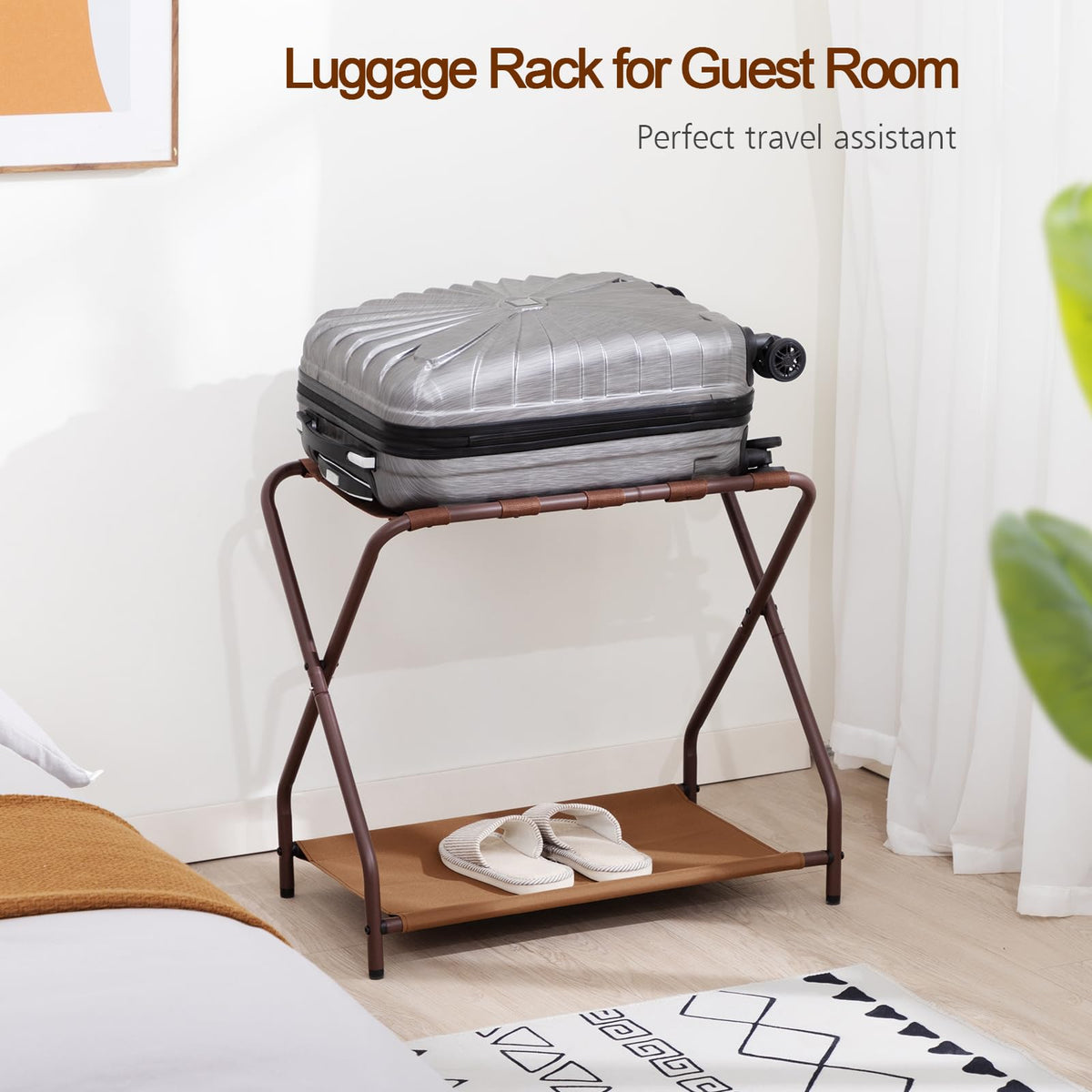 AMHANCIBLE racks fit 20–26 inch suitcases.
