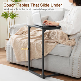 AMHANCIBLE end table used as TV tray in living room for meals.