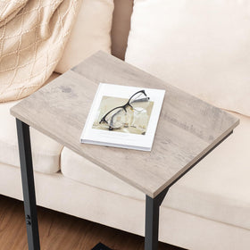 AMHANCIBLE C-shaped end table with sturdy metal frame