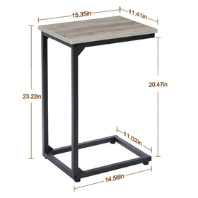 AMHANCIBLE C-shaped end table lightweight and portable for easy room-to-room movement