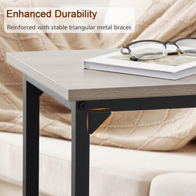 AMHANCIBLE C-shaped end table slim profile fits small spaces