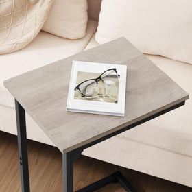 AMHANCIBLE C-shaped end table smooth surface for simple cleanup