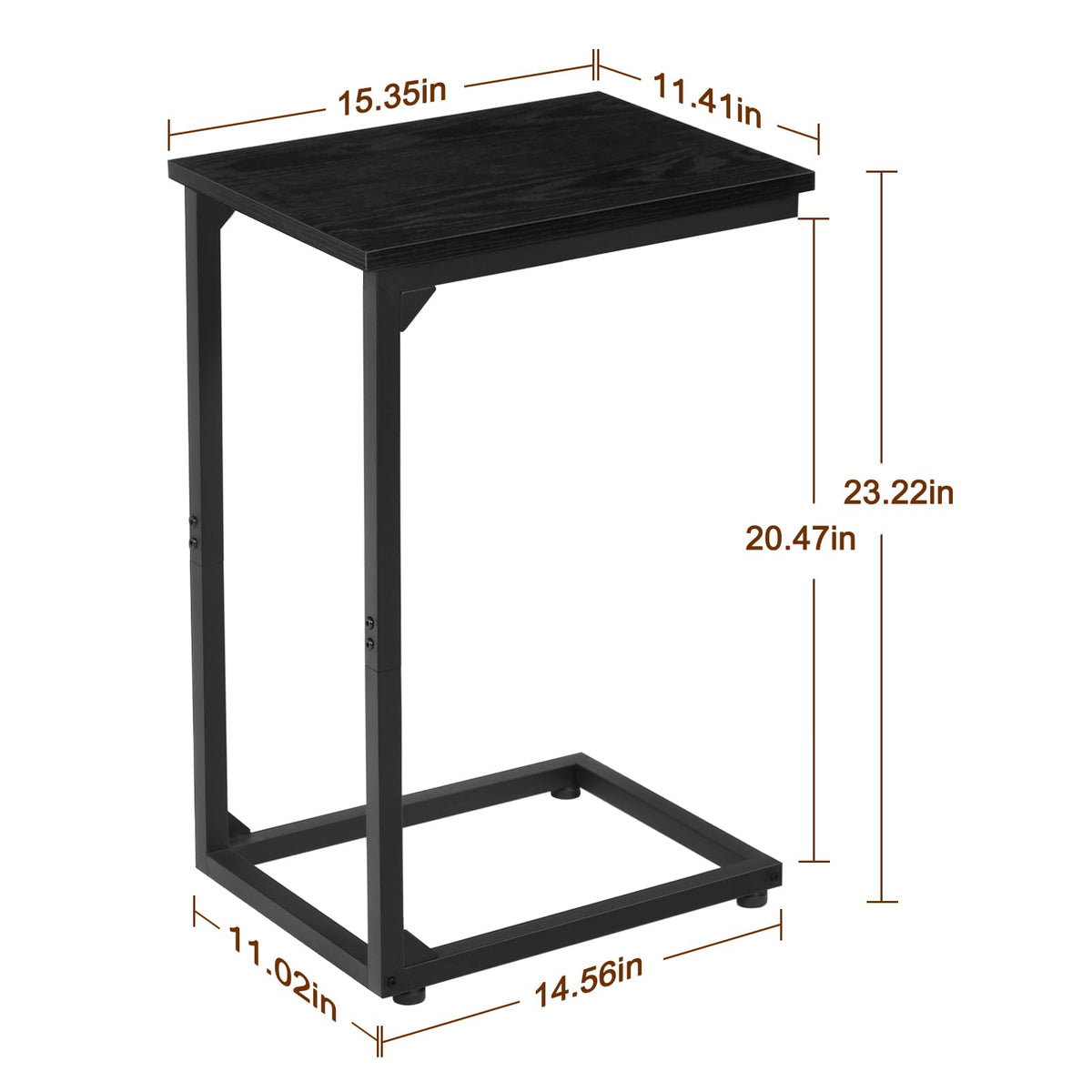 AMHANCIBLE C Shaped Side Table acts as a portable laptop desk on the sofa