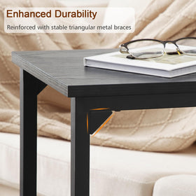 AMHANCIBLE C Shaped Side Table saves space with compact footprint in small rooms