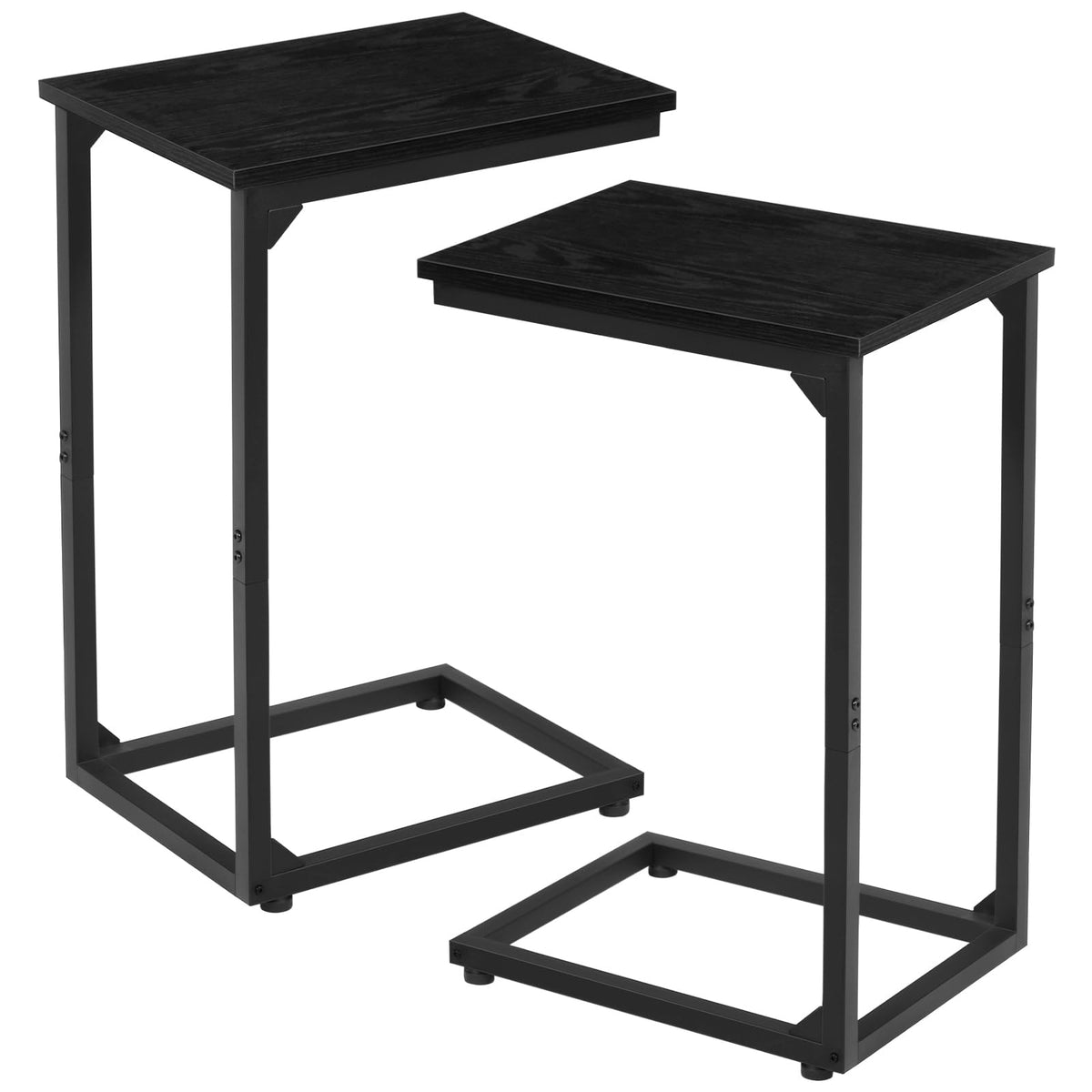 AMHANCIBLE C Shaped Side Table under sofa glides smoothly for easy reach