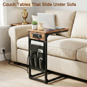 AMHANCIBLE end table with charging ports keeping devices powered within reach
