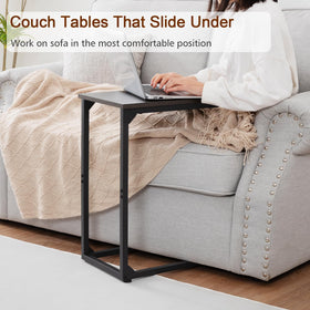 AMHANCIBLE end table with 15.35-inch surface for meals or laptops