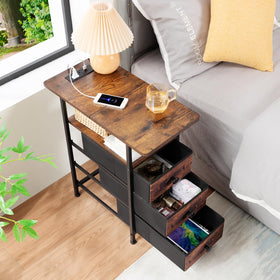 AMHANCIBLE end table metal frame provides sturdy daily use.