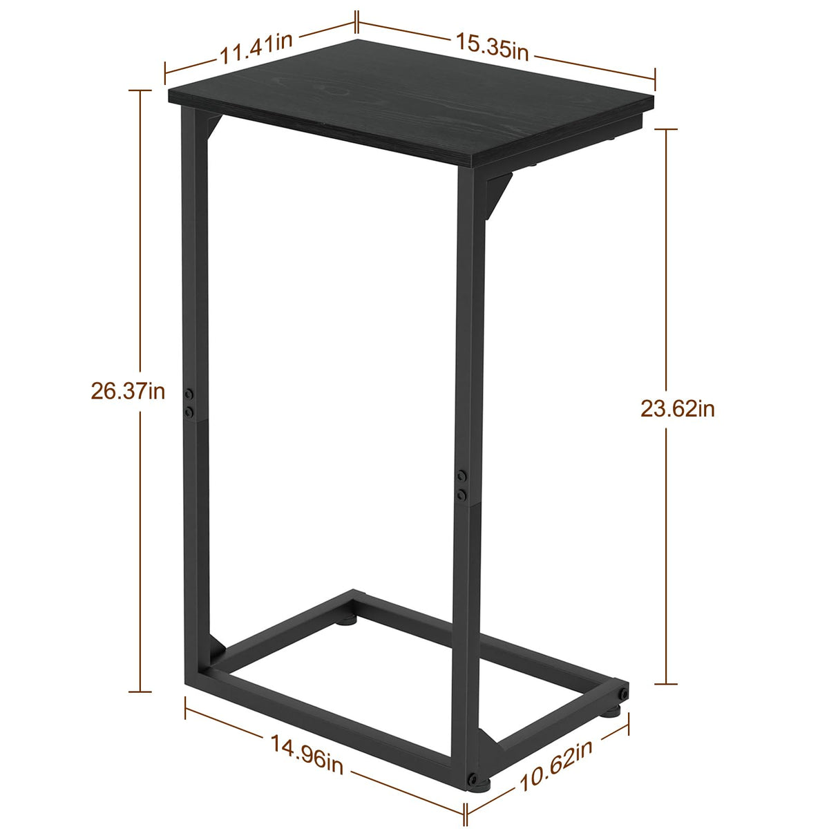 AMHANCIBLE slim space end table fits between chairs.