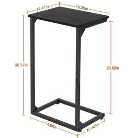 AMHANCIBLE slim space end table fits between chairs.
