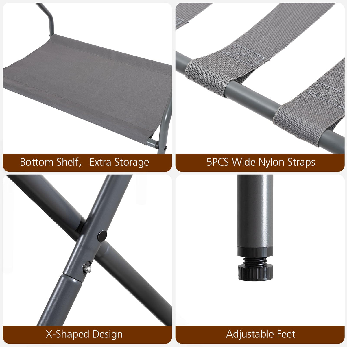 AMHANCIBLE luggage rack assembly kit included for quick setup