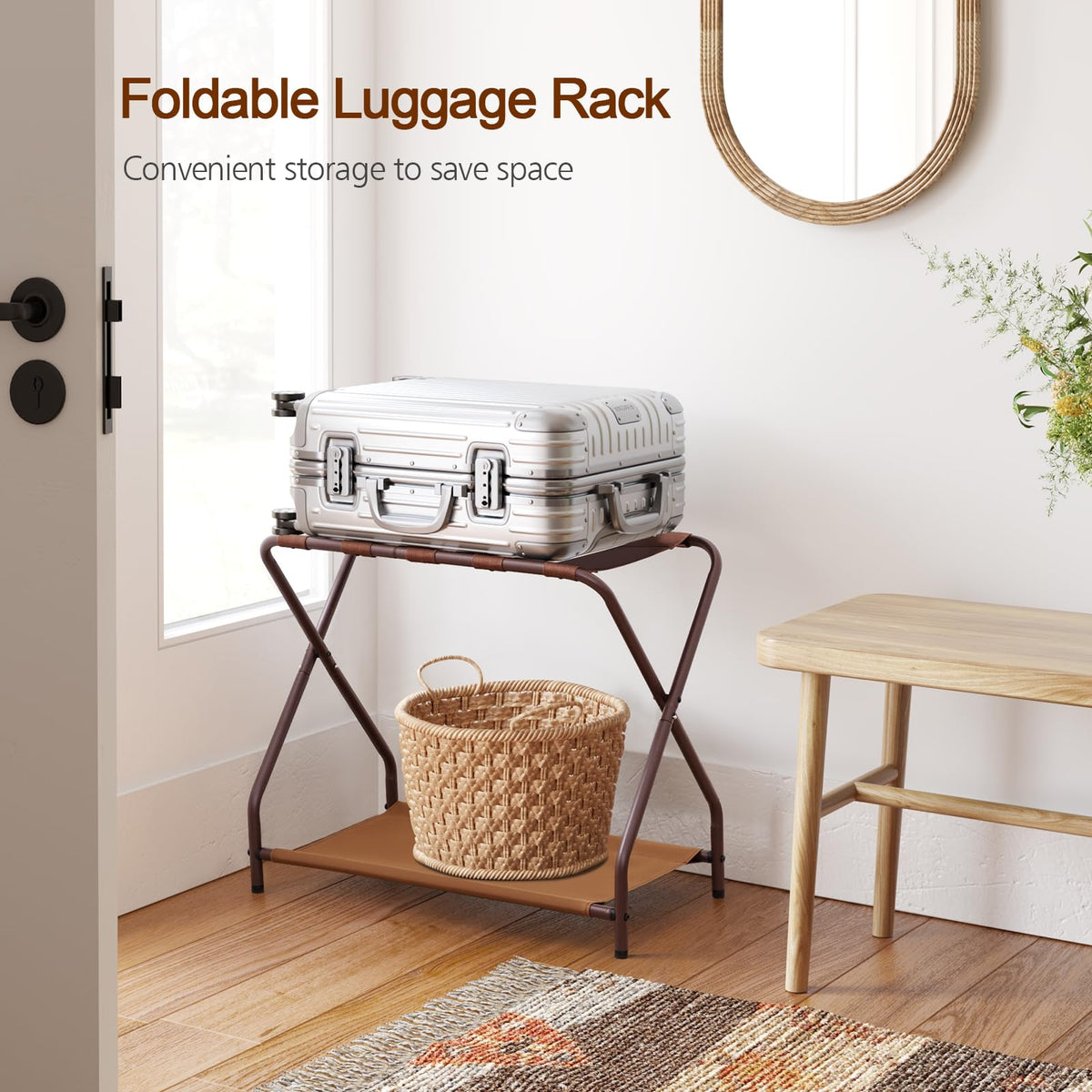 AMHANCIBLE bottom shelf holds up to 22 pounds.