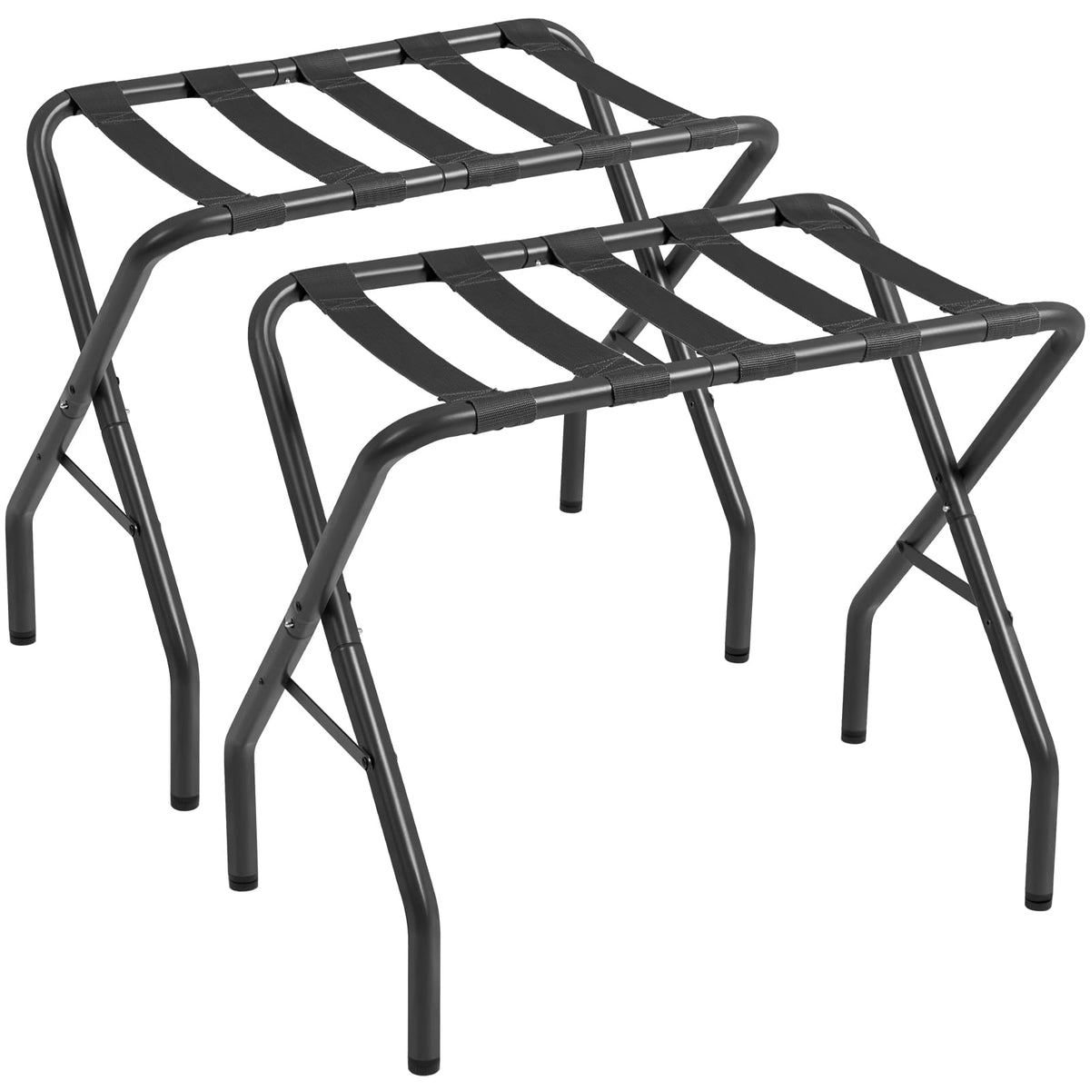 AMHANCIBLE luggage rack folded flat saves closet space.