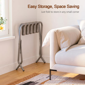 AMHANCIBLE luggage rack in-bedroom or hotel-room setup for convenient packing.